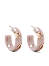 DAMIANI 18KT ROSE GOLD D.ICON DIAMOND HOOP EARRINGS