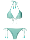Lygia & Nanny Maya Tie-fastening Bikini Set In Blue