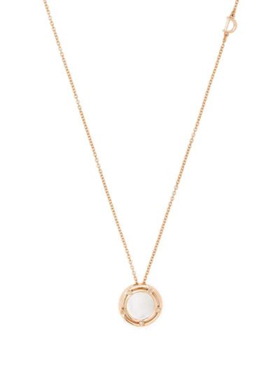 Damiani 18kt Rose Gold D.side Diamond Pendant Necklace In Pink