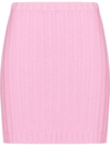 Blumarine Wool & Cashmere Knit Mini Skirt In Rosa