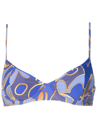 Lygia & Nanny Fiji Bikini Top In Blue