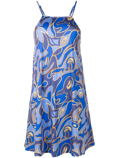 Lygia & Nanny Graphic-print Dress In Blue