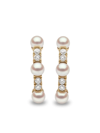 Yoko London 18kt Yellow Gold Eclipse Akoya Pearl And Diamond Hoop Earrings In Gold