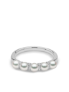 Yoko London 18kt White Gold Eclipse Akoya Pearl And Diamond Ring In Silber