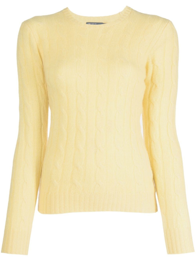 Polo Ralph Lauren Women's Julianna Cable-knit Wool-cashmere Sweater In Fall Yellow