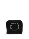 Stella Mccartney Logo-print Zip-around Wallet In Black