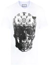 Philipp Plein Skull-print Short-sleeve T-shirt In Weiss