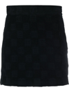 AMBUSH MONOGRAM-DEBOSSED MINI SKIRT