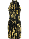 Ambush Jacquard Mini Dress In Schwarz
