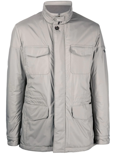 Moorer Long-sleeve Padded Jacket In Grau