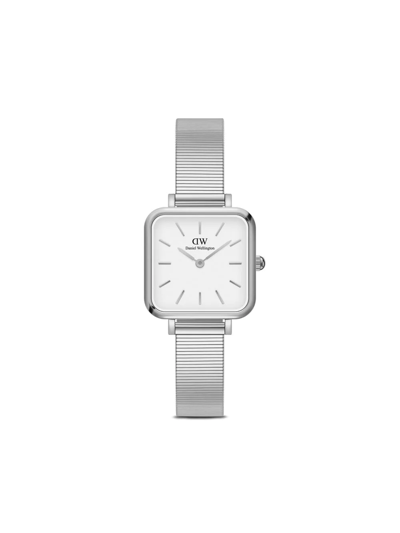 Daniel Wellington Quadro Studio Watch, 22mm X 22mm In White/silver