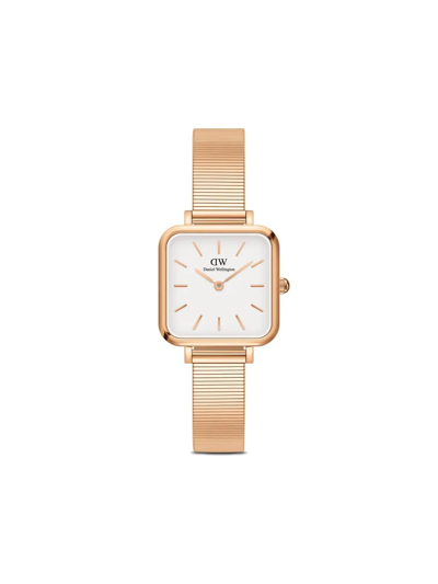 Daniel Wellington Women's Quadro Studio 23k Rose Gold Pvd Plated Stainless Steel Watch 22 X 22mm In Rose-gold