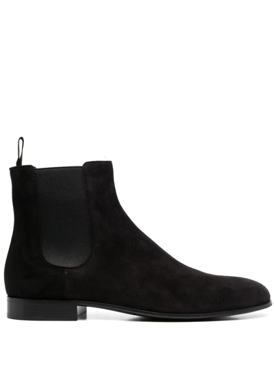 Gianvito Rossi Suede-leather Chelsea Boots In Black