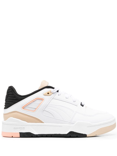 Puma Slipstream Low-top Sneakers In White/black/beige