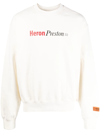 Heron Preston White Multicensored Sweatshirt In Jersey With Contrast Print On Front And Back And Logo Patch On The In Weiss