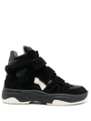 ISABEL MARANT HIGH-TOP TOUCH-STRAP SNEAKERS