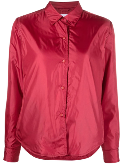 Aspesi Press-stud Shirt Jacket In Rosso Red