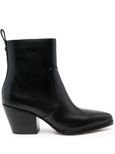 Michael Michael Kors Zipped Ankle Boots In Black