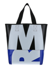 Marni Logo Shopping Bag In Blue