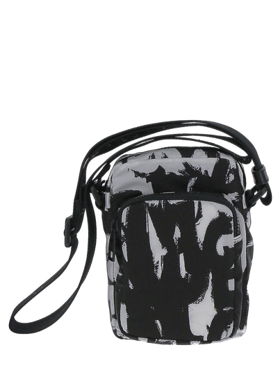 Alexander Mcqueen Painted Mini Messenger Bag In Black