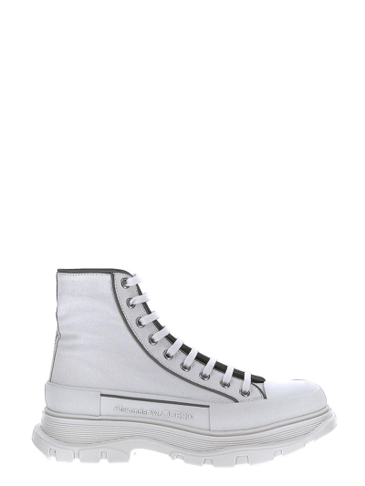 Alexander Mcqueen Canvas Sack Tall Sneakers In White
