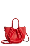 Proenza Schouler Small Ruched Leather Crossbody Tote In Scarlet