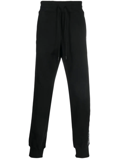 Versace Jeans Couture Logo-tape Cotton Track-pants In Black