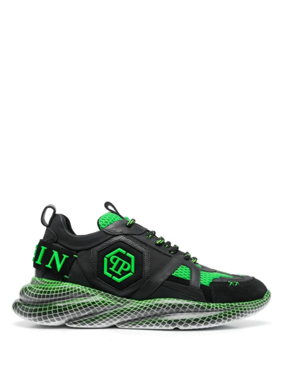 Philipp Plein Runner Lace-up Trainers In Black