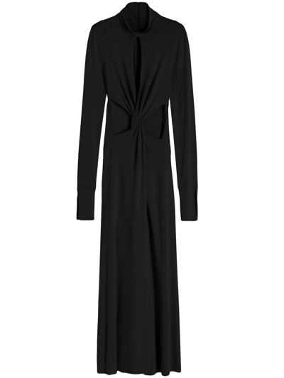 Victoria Beckham Black Viscose Maxi Dress