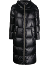 Herno Quilted Padded Zipped Coat In Black