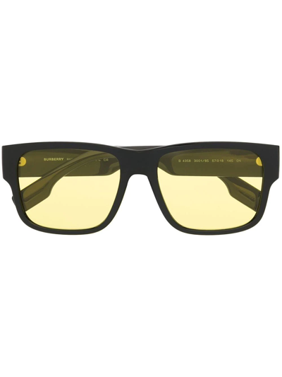 Burberry Eyewear Knight Square Tinted Sunglasses In Black