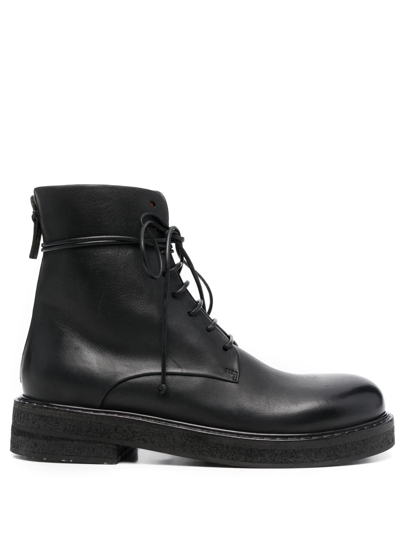 MARSÈLL LACE-UP LEATHER ANKLE BOOTS