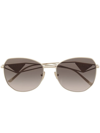 PRADA LOGO-PLAQUE OVERSIZED-FRAME SUNGLASSES