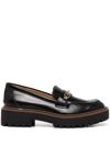 Sam Edelman Laurs Lug Sole Loafer In Black Box Leather
