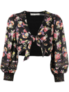 ALICE AND OLIVIA MARLEE CROPPED BLOUSE