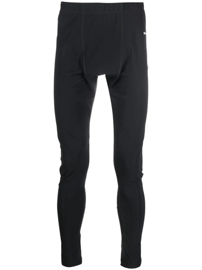 Jil Sander Plus Logo Tech Jersey Leggings In Black