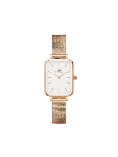 Daniel Wellington Quadro Pressed Evergold 20x26mm In Weiss