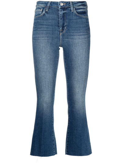 L Agence High-rise Kendra Cropped Jeans In Blue