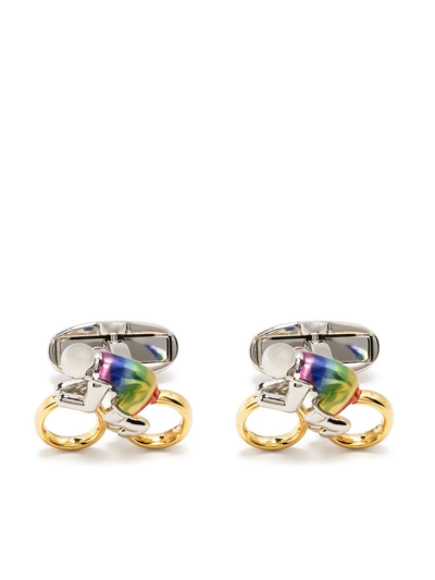 Paul Smith Cyclist-shape Cufflinks In Assorted