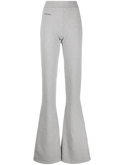 Dsquared2 Grey Flared Trousers In Jersey