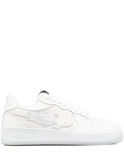 Enterprise Japan Rocket-motif Low-top Sneakers In White