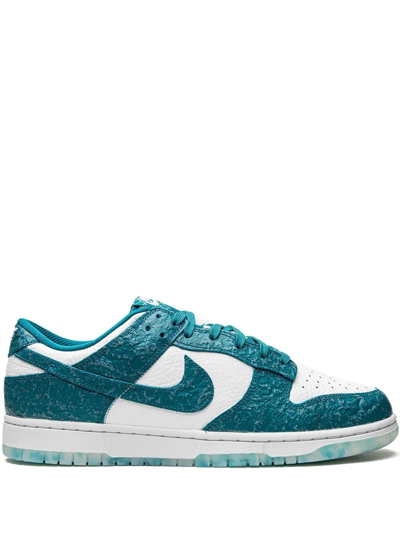 Nike Green & White Dunk Low Sneakers In Summit White/bright
