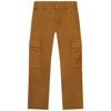 Lanvin Brown Cargo-pants For Boy With Logo In Beige