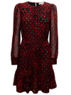 MICHAEL MICHAEL KORS ANIMALIER RED DRESS WITH METALLIC POLKA DOTS DETAILS M MICHAEL KORS WOMAN