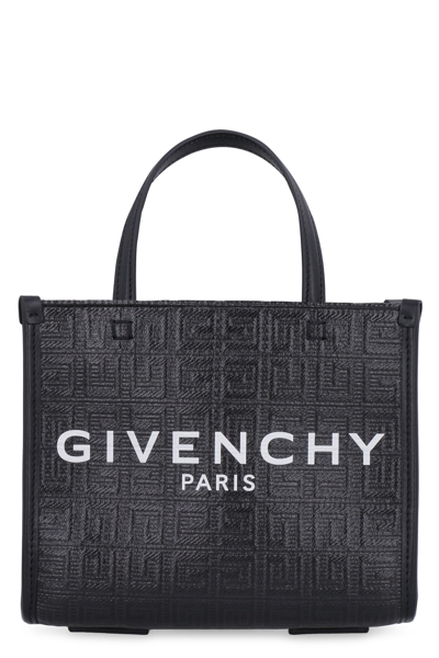 Givenchy G Canvas Mini Tote Bag In Nero