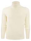 Tagliatore Roll-neck Long-sleeve Jumper In White