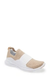 Apl Athletic Propulsion Labs Techloom Bliss Knit Running Shoe In White / Champagne