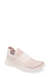 Apl Athletic Propulsion Labs Techloom Bliss Knit Running Shoe In Creme / Cedar / Racer