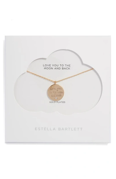 Estella Bartlett To The Moon And Back Pendant Necklace In Gold Plated