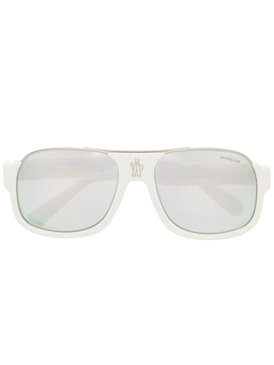 Moncler Square Tinted Sunglasses In White